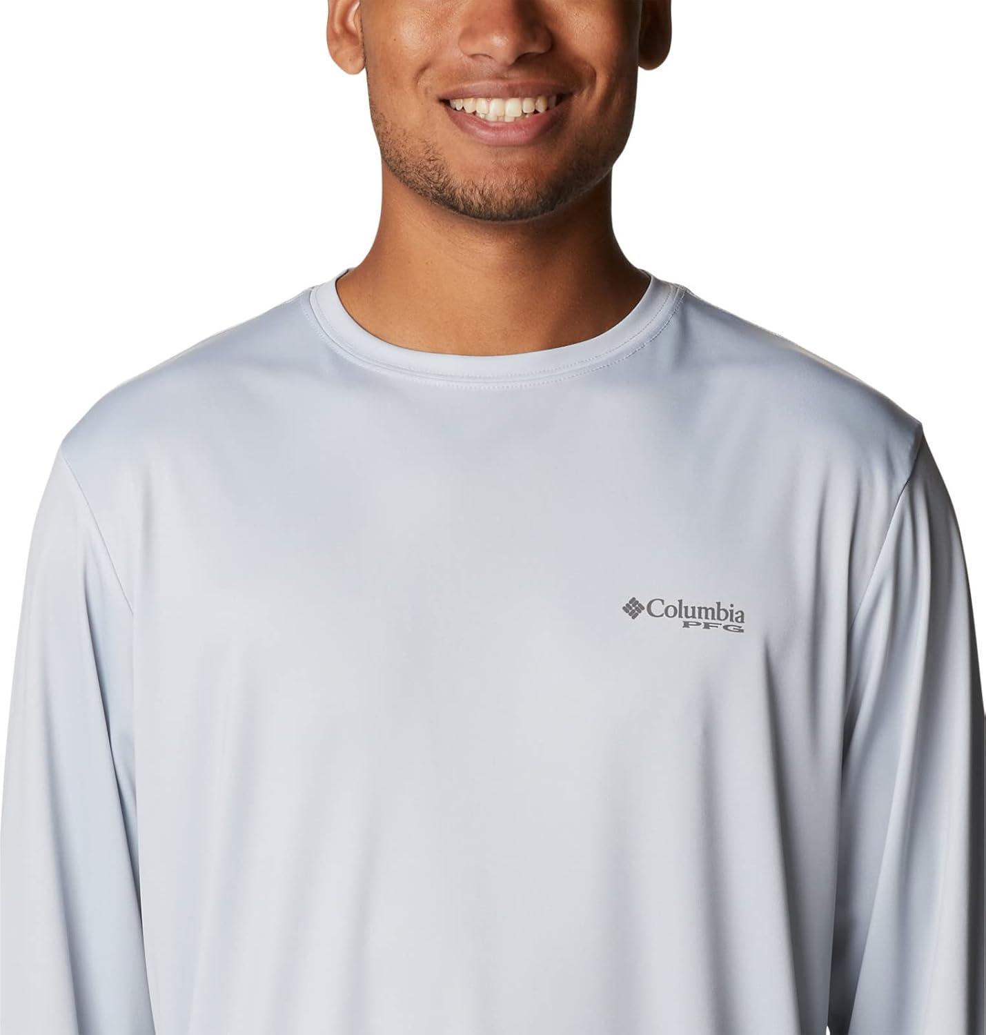 imageColumbia Mens Terminal Tackle PFG Fish Flag Long SleeveCool GreyCity Grey