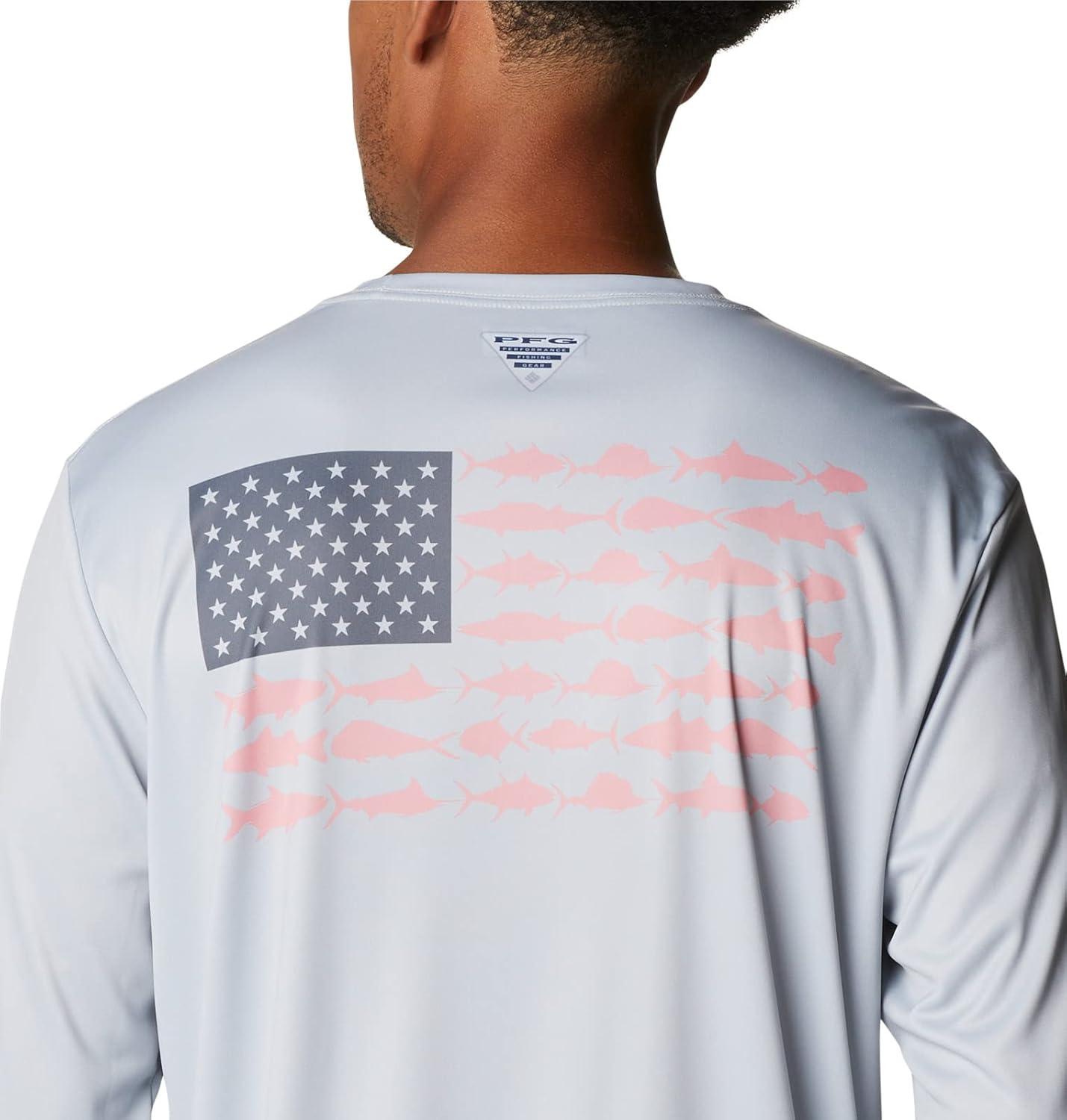 imageColumbia Mens Terminal Tackle PFG Fish Flag Long SleeveCool GreyCity Grey