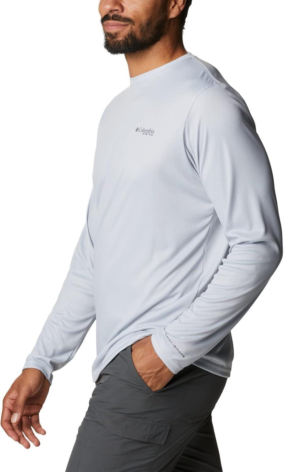 imageColumbia Mens Terminal Tackle PFG Fish Flag Long SleeveCool GreyGa Fish