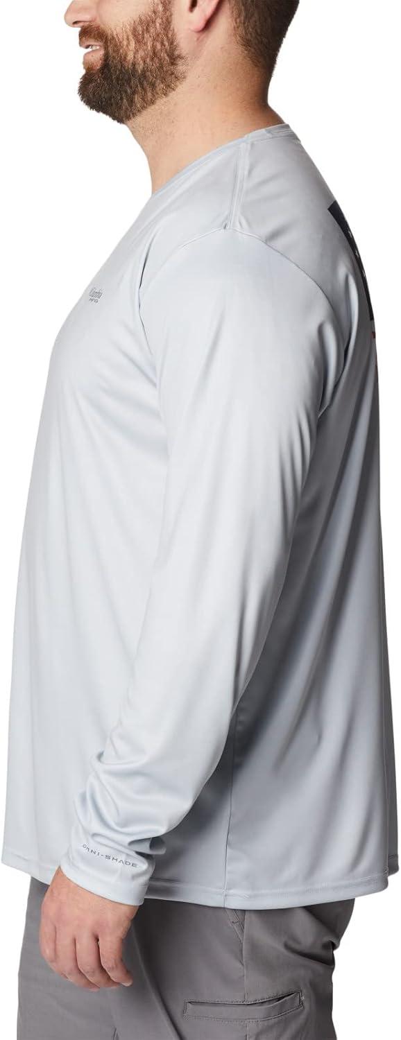 imageColumbia Mens Terminal Tackle PFG Fish Flag Long SleeveCool GreyGa Fish