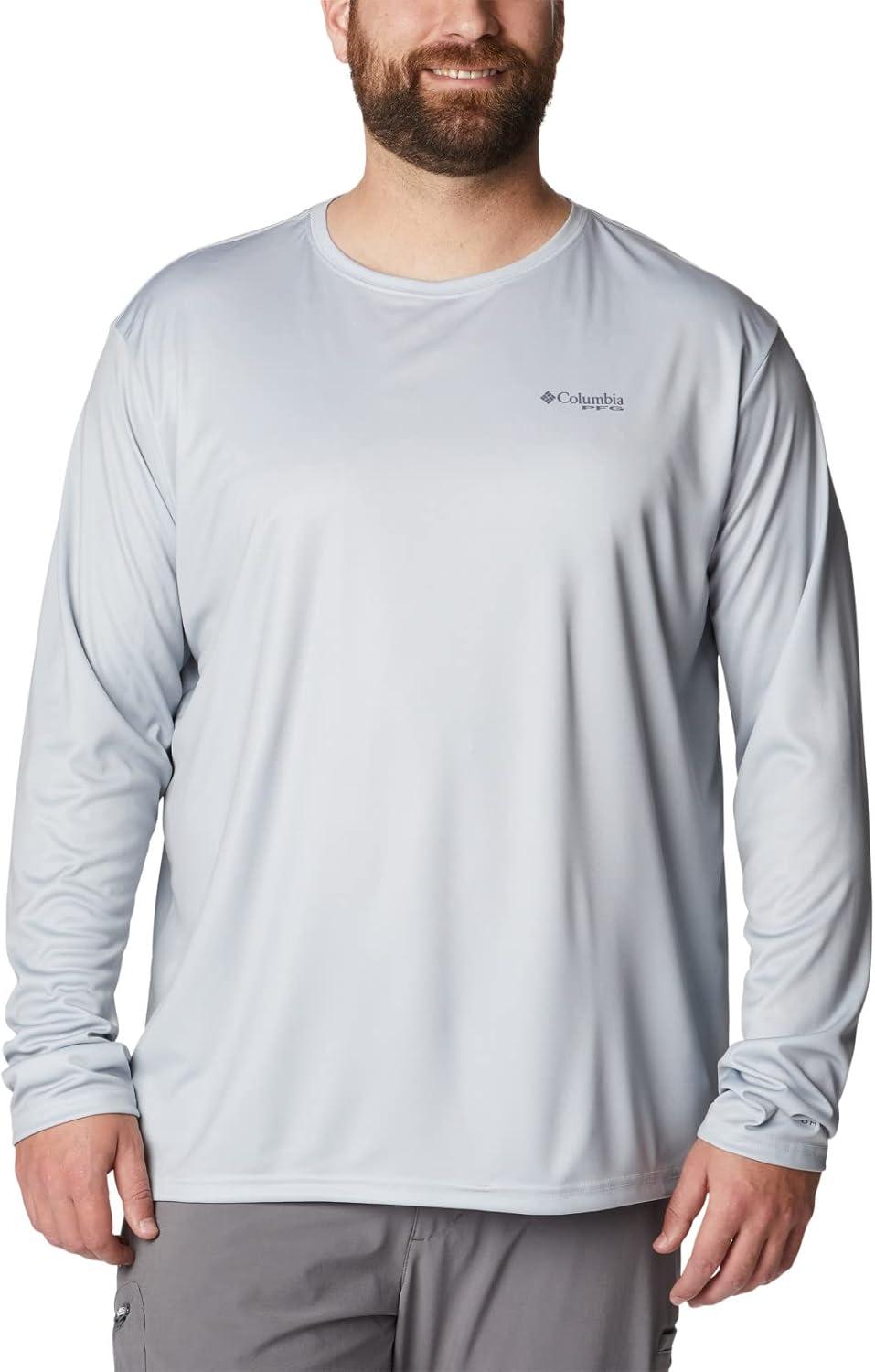 imageColumbia Mens Terminal Tackle PFG Fish Flag Long SleeveCool GreyGa Fish