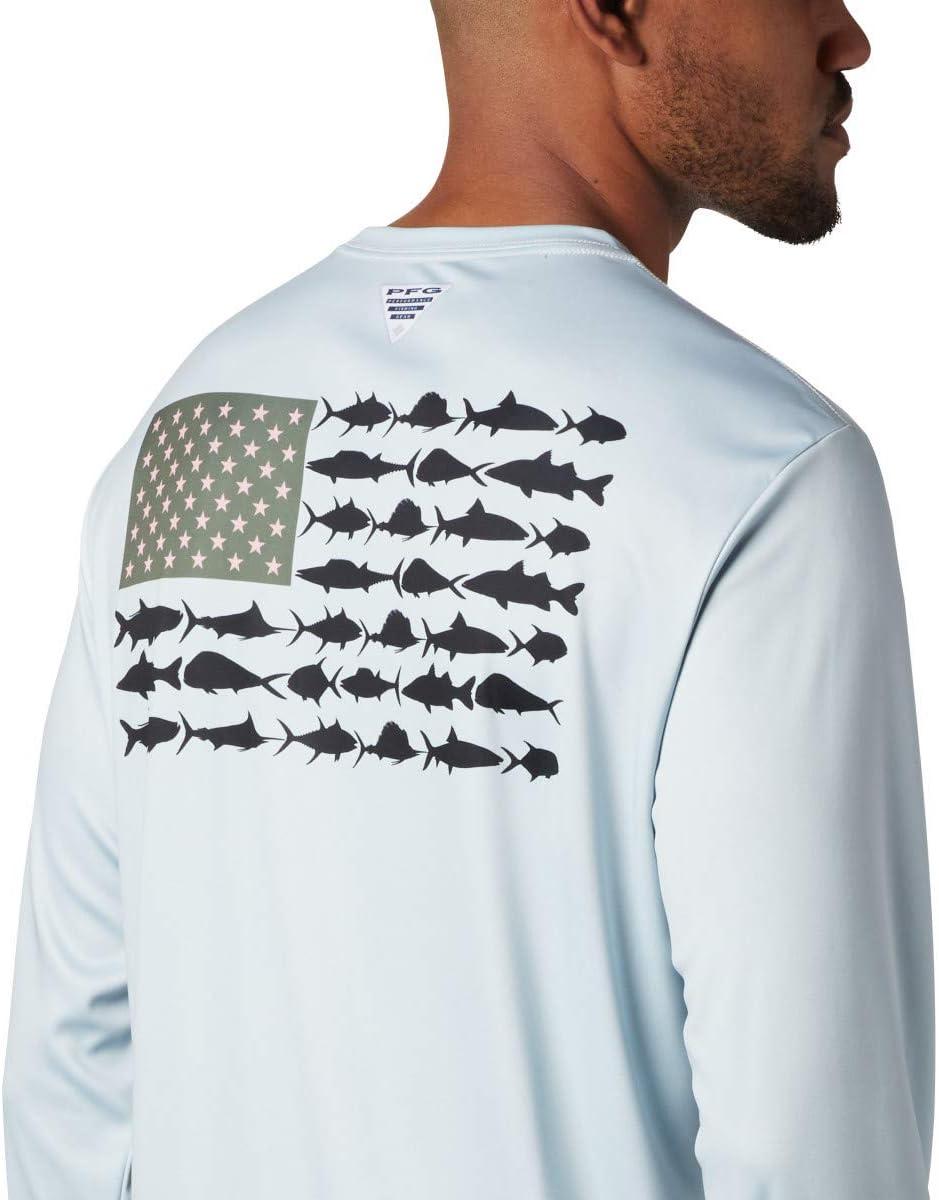 imageColumbia Mens Terminal Tackle PFG Fish Flag Long SleeveCool GreySorbet
