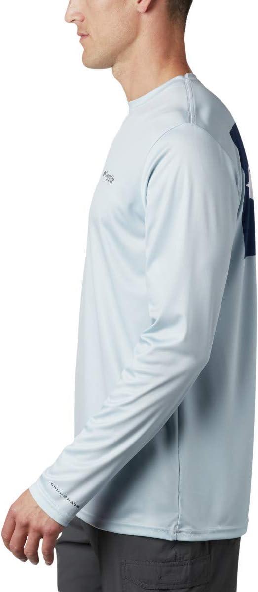 imageColumbia Mens Terminal Tackle PFG Fish Flag Long SleeveCool GreyTx Fish