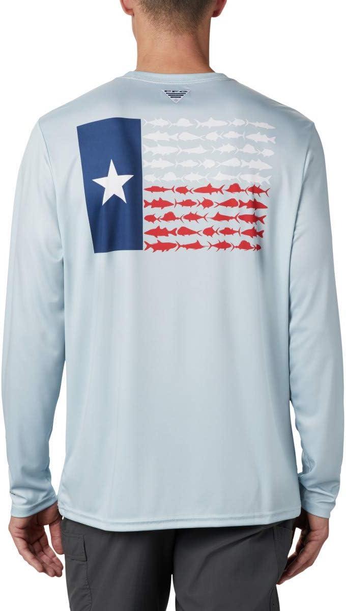 imageColumbia Mens Terminal Tackle PFG Fish Flag Long SleeveCool GreyTx Fish