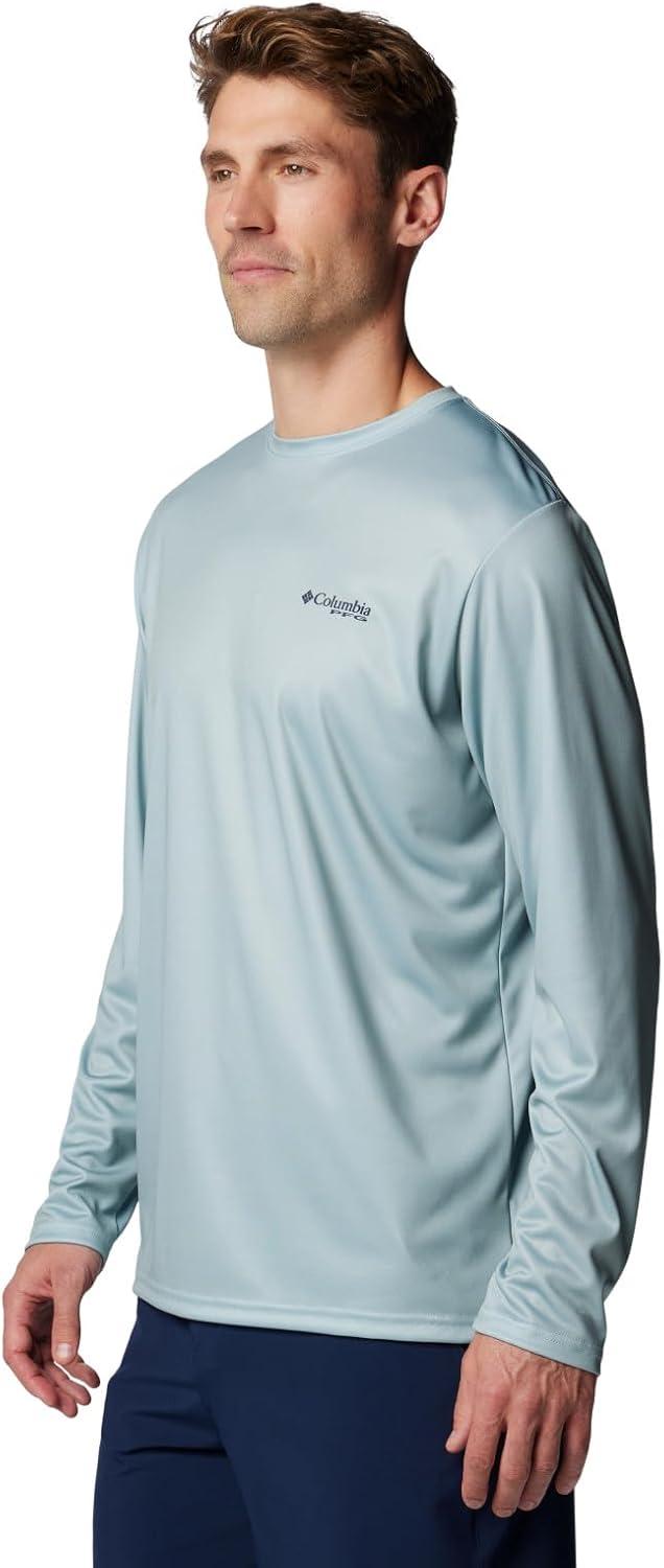 imageColumbia Mens Terminal Tackle PFG Fish Flag Long SleeveCrushed BlueFaded Peach Trout Flies