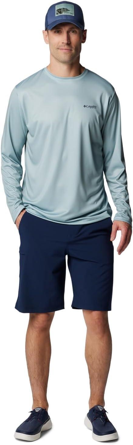 imageColumbia Mens Terminal Tackle PFG Fish Flag Long SleeveCrushed BlueFaded Peach Trout Flies