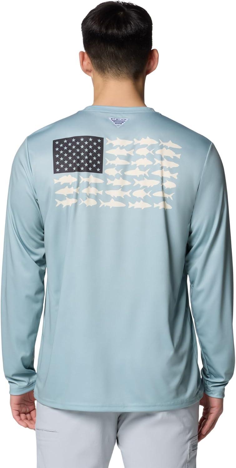 imageColumbia Mens Terminal Tackle PFG Fish Flag Long SleeveCrushed BlueLemon Wash Inshore Slam