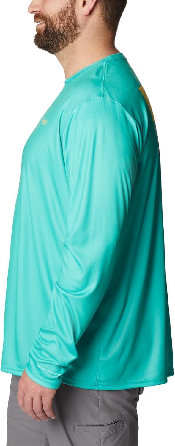 imageColumbia Mens Terminal Tackle PFG Fish Flag Long SleeveElectric TurquoiseSun Glow