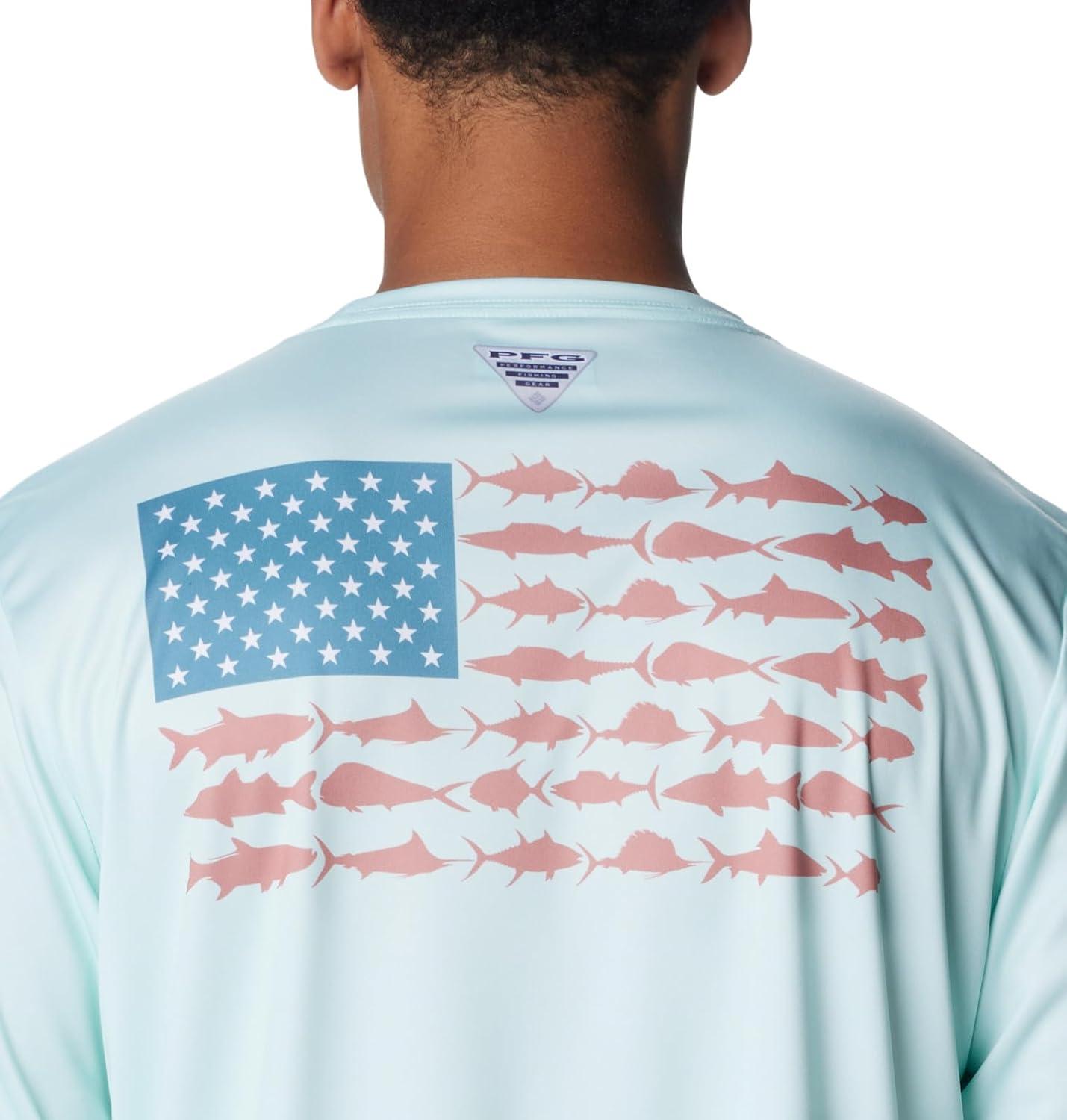 imageColumbia Mens Terminal Tackle PFG Fish Flag Long SleeveIcy MornCanyon Blue