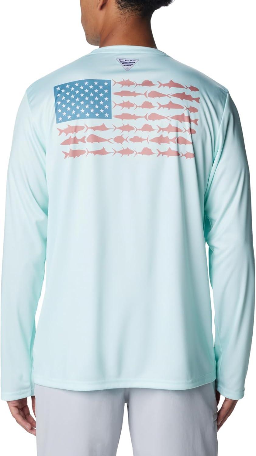 imageColumbia Mens Terminal Tackle PFG Fish Flag Long SleeveIcy MornCanyon Blue