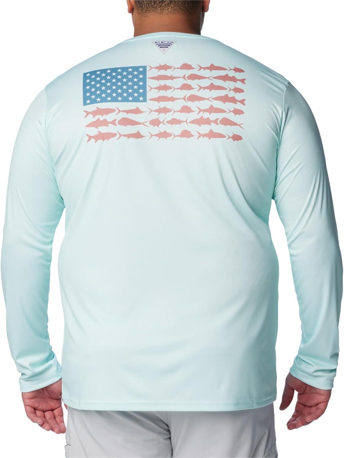 imageColumbia Mens Terminal Tackle PFG Fish Flag Long SleeveIcy MornCanyon Blue