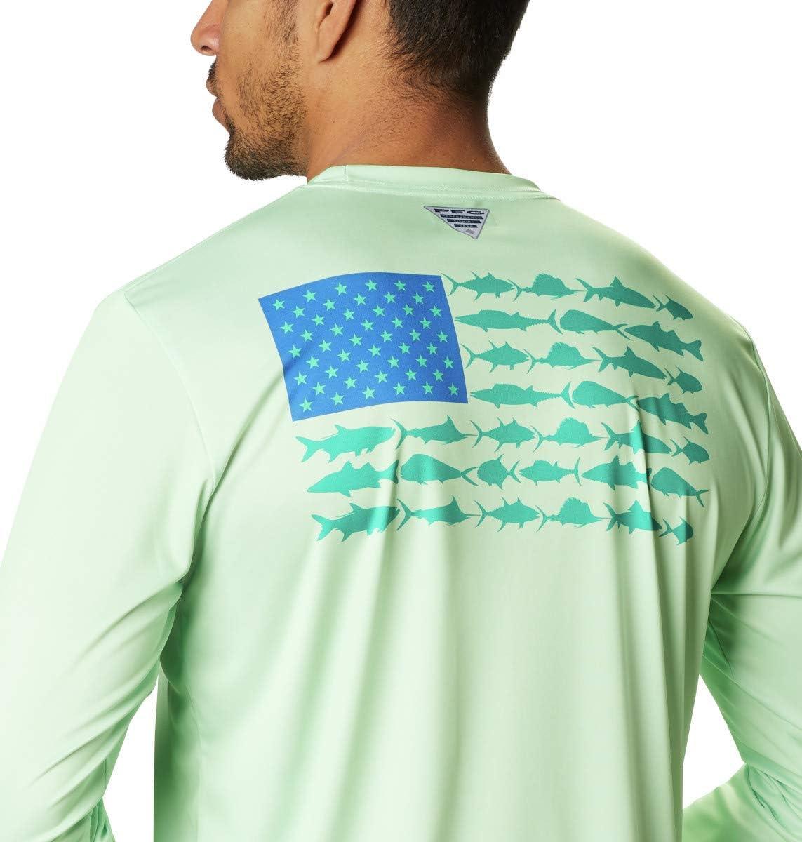 imageColumbia Mens Terminal Tackle PFG Fish Flag Long SleeveKey WestEmerald Green