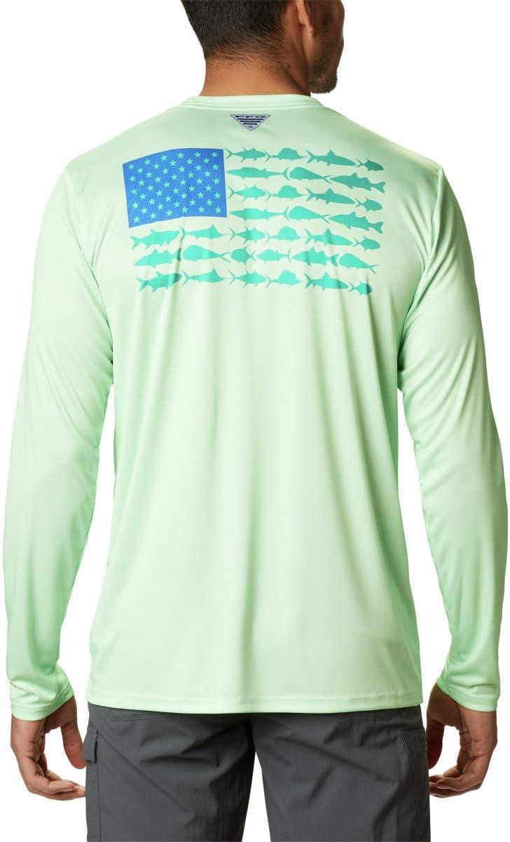 imageColumbia Mens Terminal Tackle PFG Fish Flag Long SleeveKey WestEmerald Green