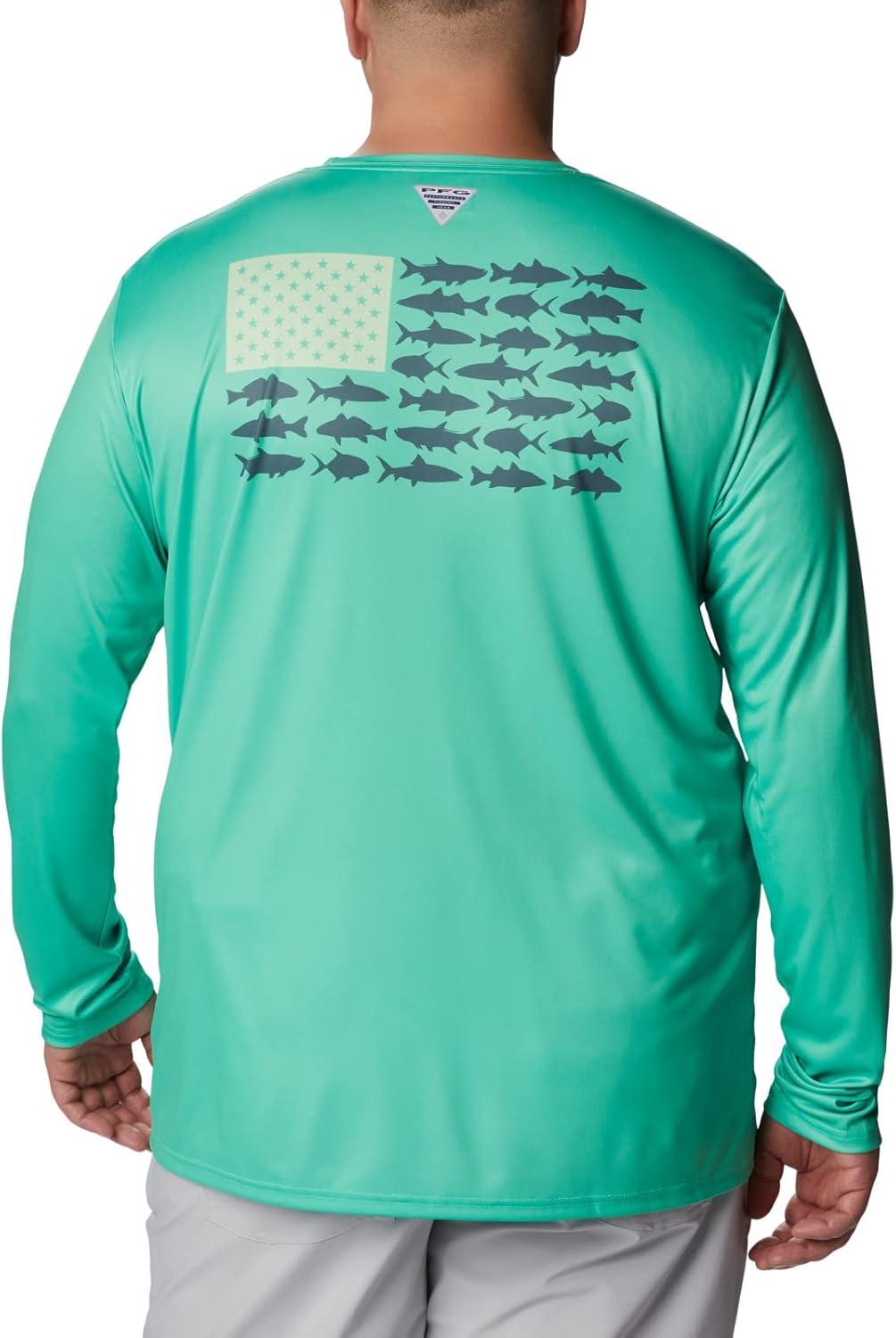 imageColumbia Mens Terminal Tackle PFG Fish Flag Long SleeveLight JadeMetal Inshore Fish