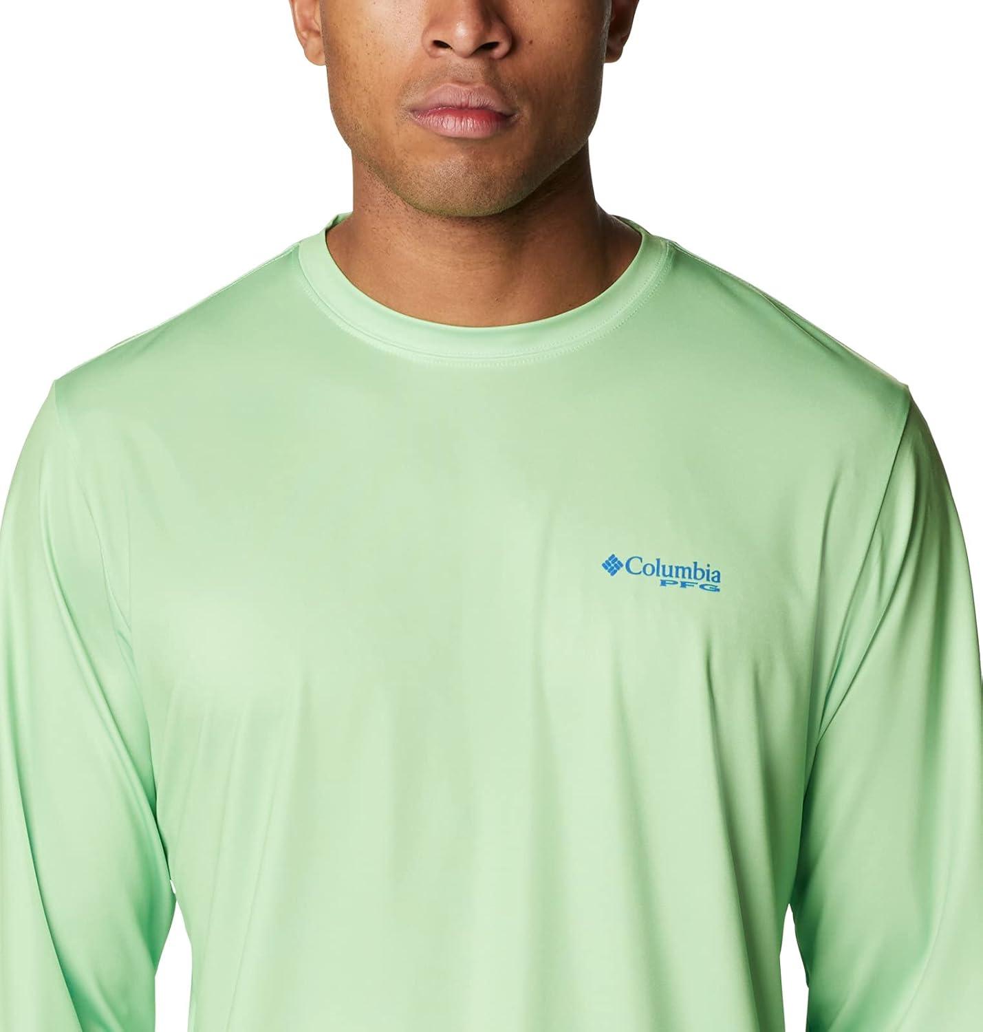imageColumbia Mens Terminal Tackle PFG Fish Flag Long SleeveLime GlowVivid Blue