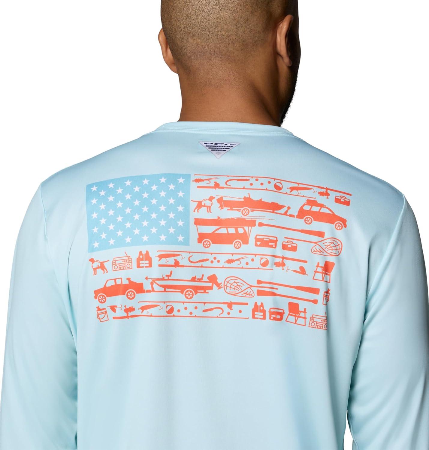 imageColumbia Mens Terminal Tackle PFG Fish Flag Long SleeveMarine Light