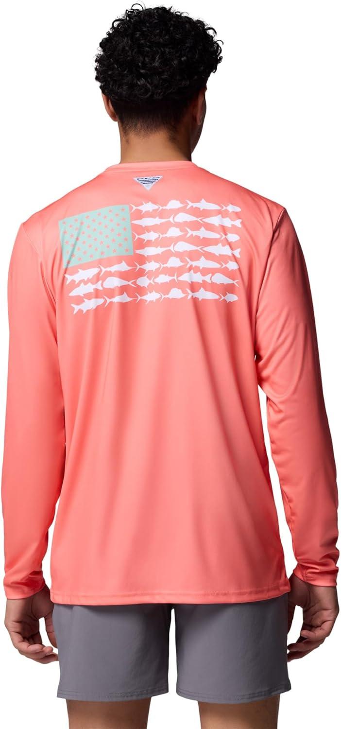 imageColumbia Mens Terminal Tackle PFG Fish Flag Long SleeveMelonadeMisty Jade