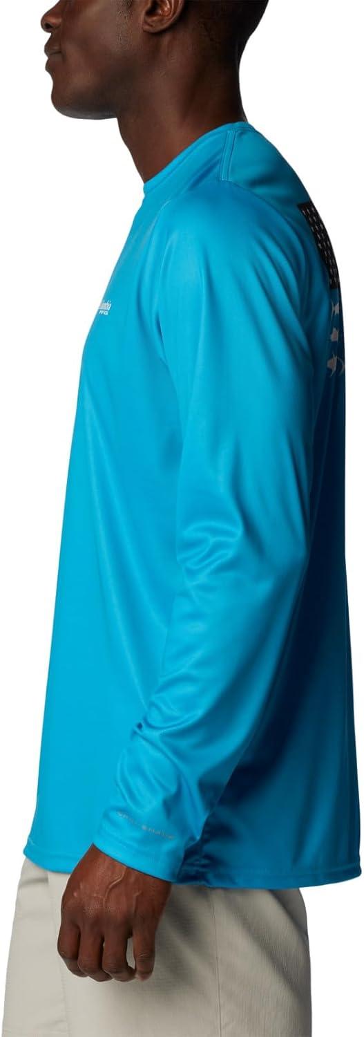 imageColumbia Mens Terminal Tackle PFG Fish Flag Long SleeveOcean BlueCollegiate Navy Offshore Slam