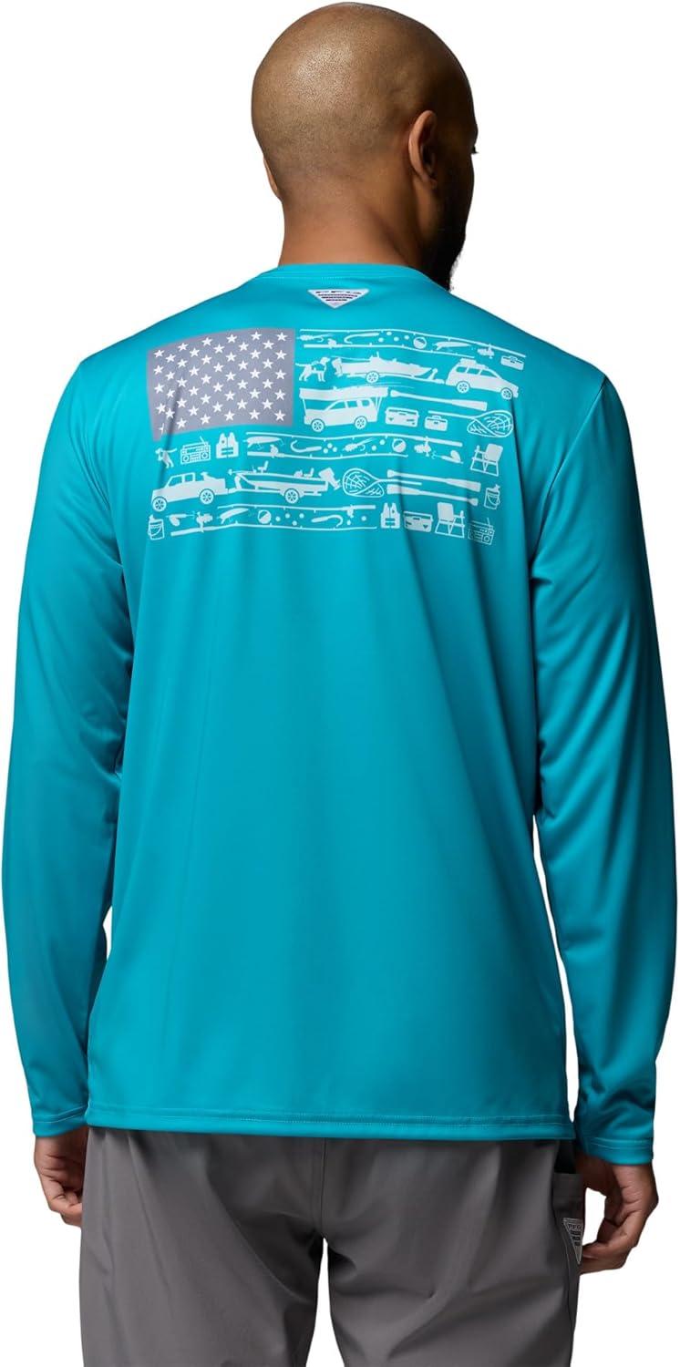 imageColumbia Mens Terminal Tackle PFG Fish Flag Long SleeveOcean Teal