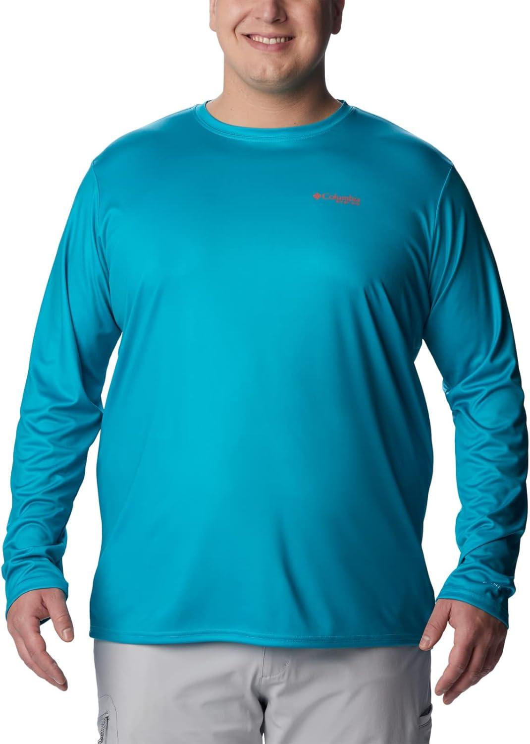 imageColumbia Mens Terminal Tackle PFG Fish Flag Long SleeveOcean TealCorange Inshore Slam