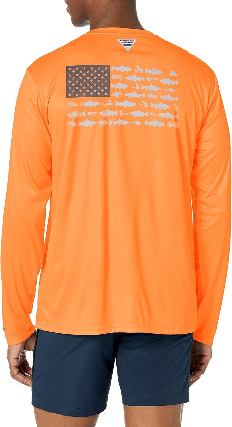imageColumbia Mens Terminal Tackle PFG Fish Flag Long SleeveOrange BlastCity Grey Trout Flies