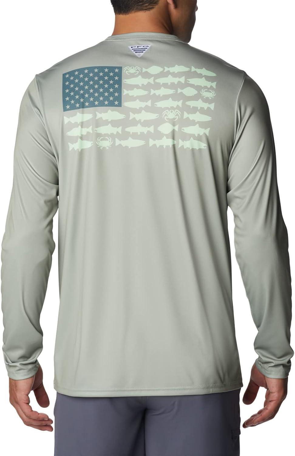 imageColumbia Mens Terminal Tackle PFG Fish Flag Long SleeveSafariMetal Alaska Fish
