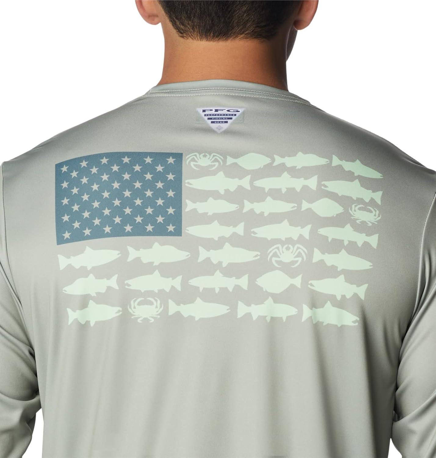 imageColumbia Mens Terminal Tackle PFG Fish Flag Long SleeveSafariMetal Alaska Fish