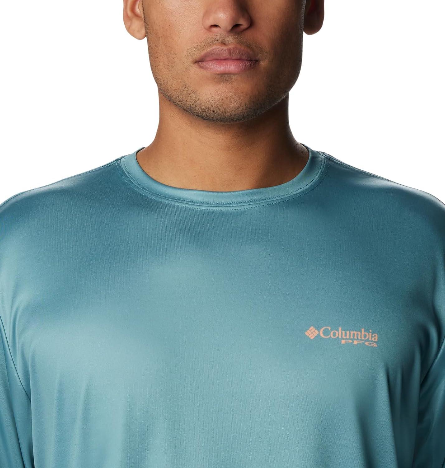 imageColumbia Mens Terminal Tackle PFG Fish Flag Long SleeveTranquil TealMint Cay Trout Flies