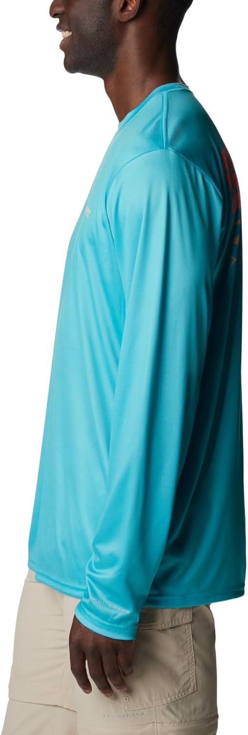imageColumbia Mens Terminal Tackle PFG Fish Flag Long SleeveTurquoiseCoral Glow Offshore Fish