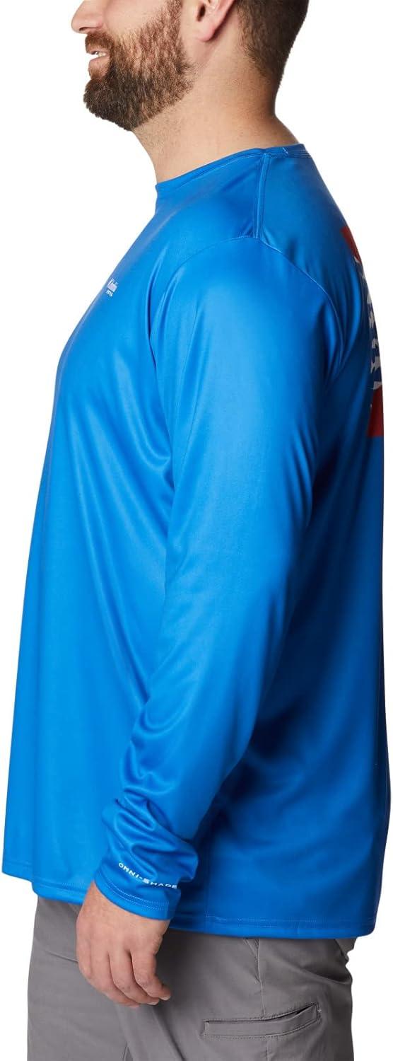 imageColumbia Mens Terminal Tackle PFG Fish Flag Long SleeveVivid BlueFl Fish