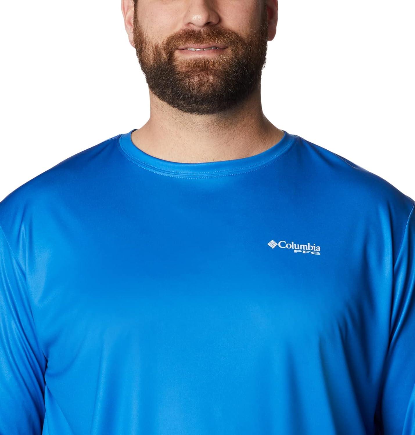 imageColumbia Mens Terminal Tackle PFG Fish Flag Long SleeveVivid BlueFl Fish