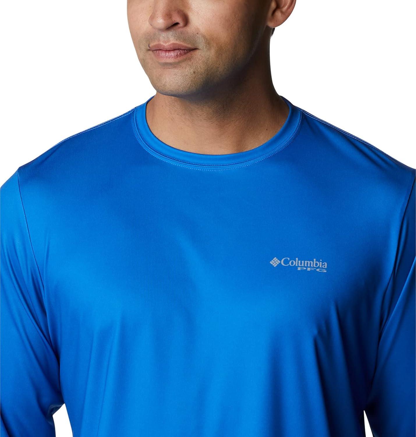 imageColumbia Mens Terminal Tackle PFG Fish Flag Long SleeveVivid BlueTx Flag