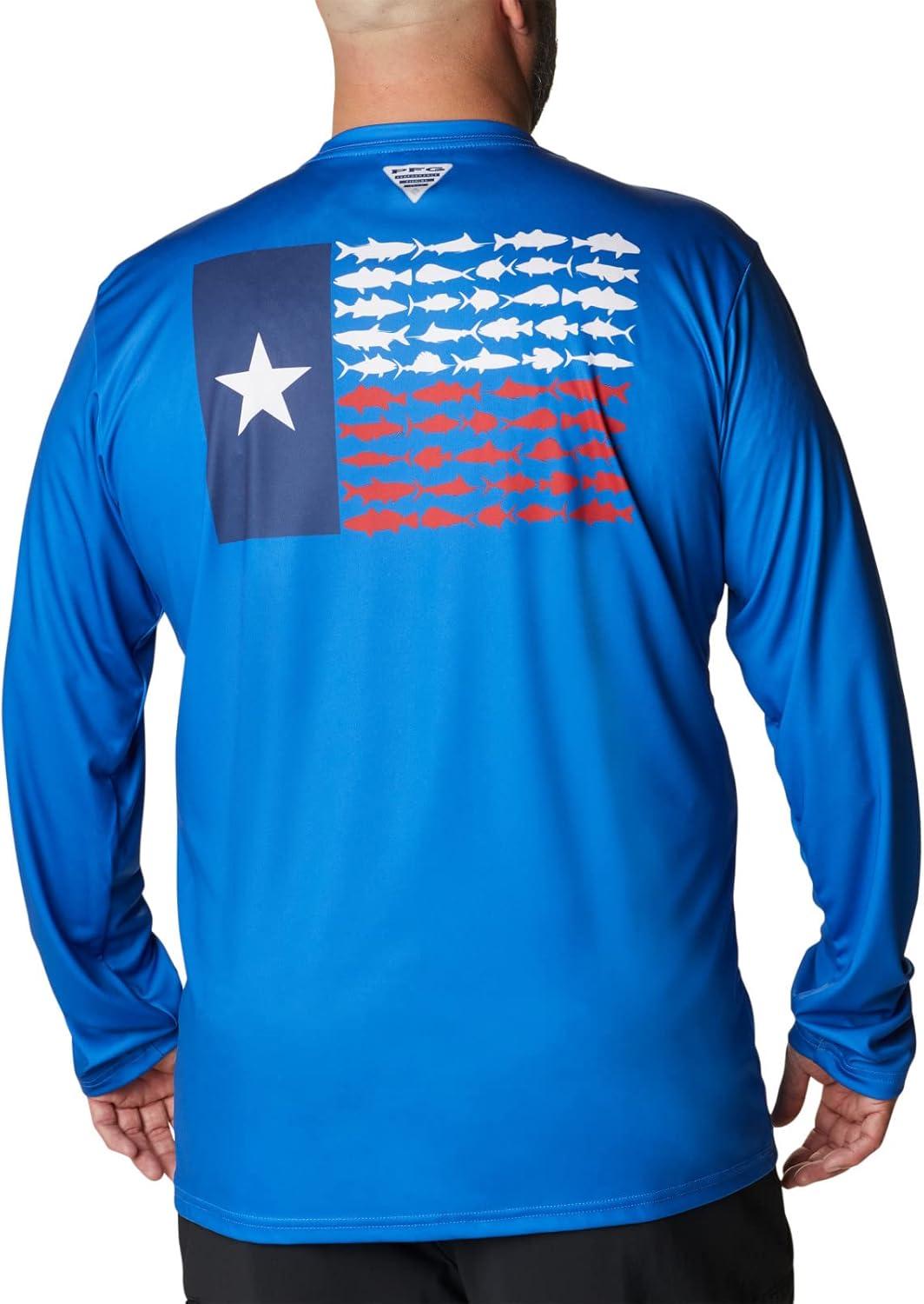 imageColumbia Mens Terminal Tackle PFG Fish Flag Long SleeveVivid BlueTx Flag