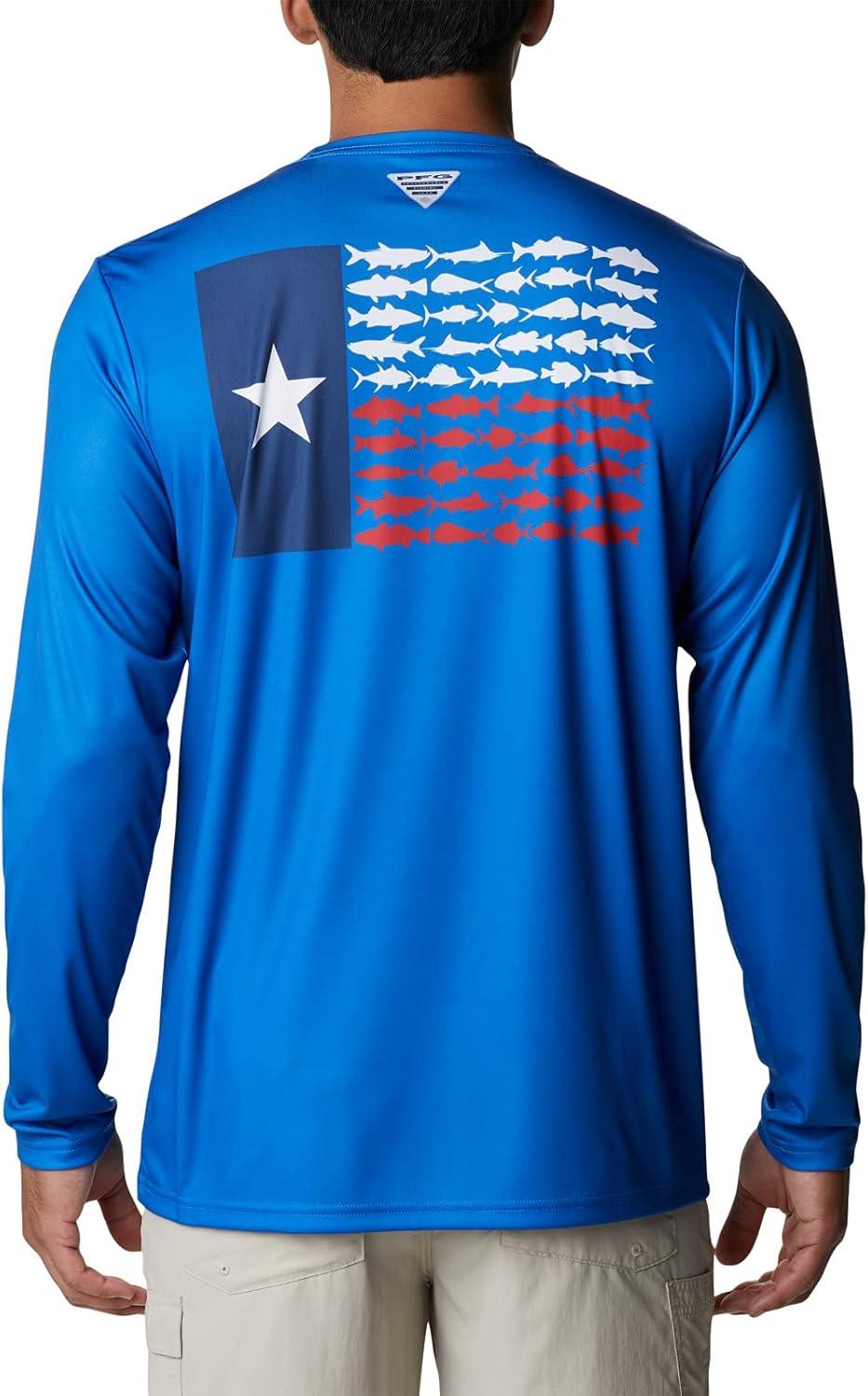 imageColumbia Mens Terminal Tackle PFG Fish Flag Long SleeveVivid BlueTx Flag