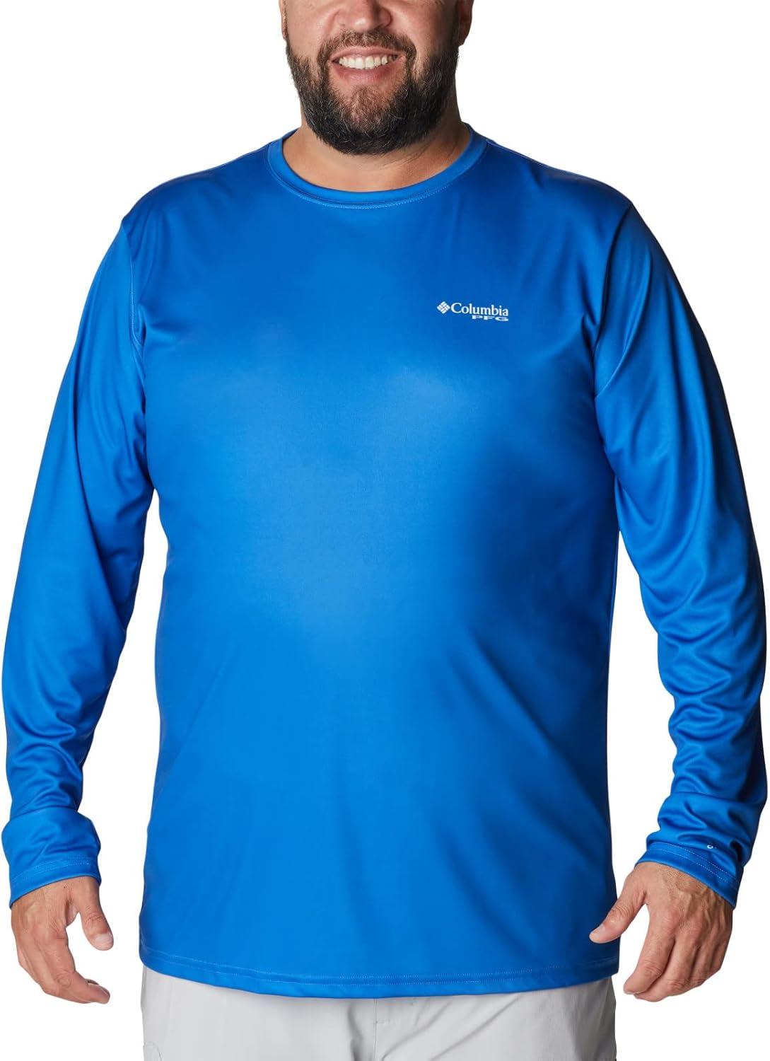 imageColumbia Mens Terminal Tackle PFG Fish Flag Long SleeveVivid BlueWhite