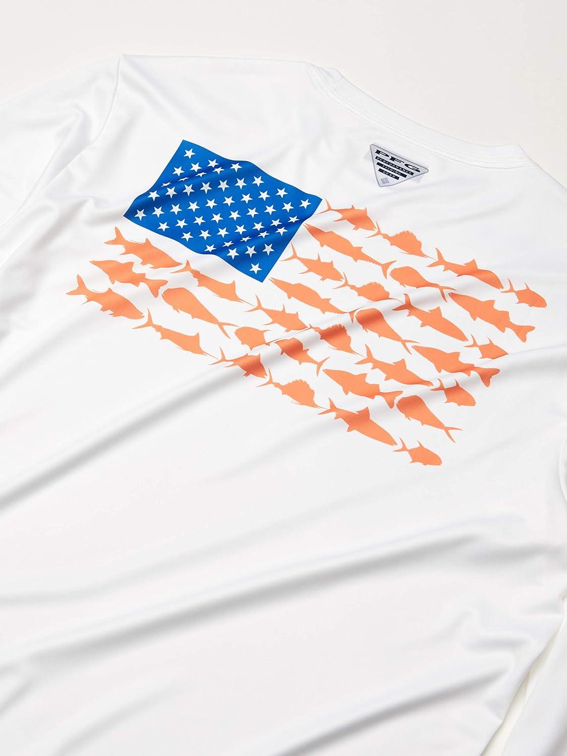 imageColumbia Mens Terminal Tackle PFG Fish Flag Long SleeveWhiteBright Nectar