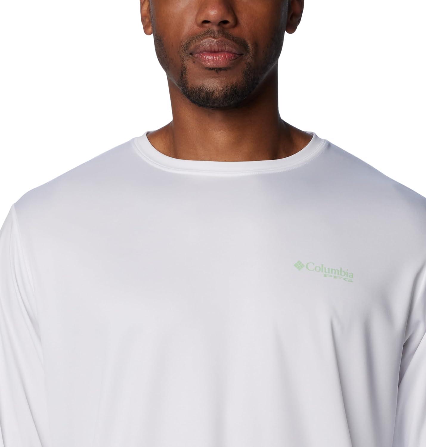 imageColumbia Mens Terminal Tackle PFG Fish Flag Long SleeveWhiteBright Nectar Mid Atlantic