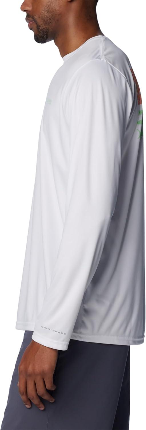 imageColumbia Mens Terminal Tackle PFG Fish Flag Long SleeveWhiteBright Nectar Mid Atlantic