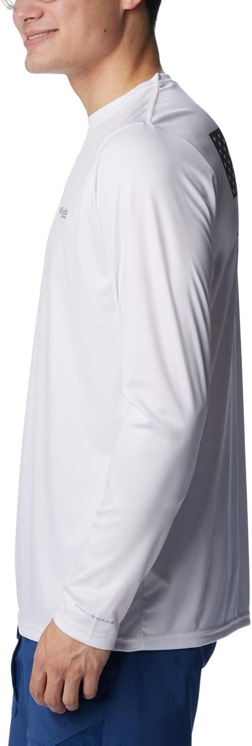 imageColumbia Mens Terminal Tackle PFG Fish Flag Long SleeveWhiteCity Grey Bass Lures