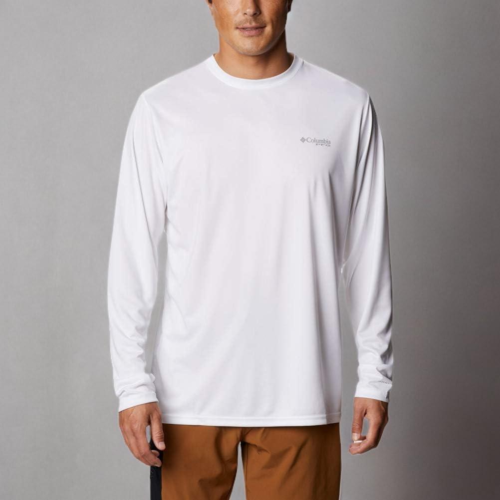 imageColumbia Mens Terminal Tackle PFG Fish Flag Long SleeveWhiteCollegiate Navy