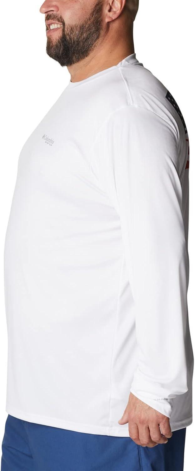 imageColumbia Mens Terminal Tackle PFG Fish Flag Long SleeveWhiteCollegiate Navy