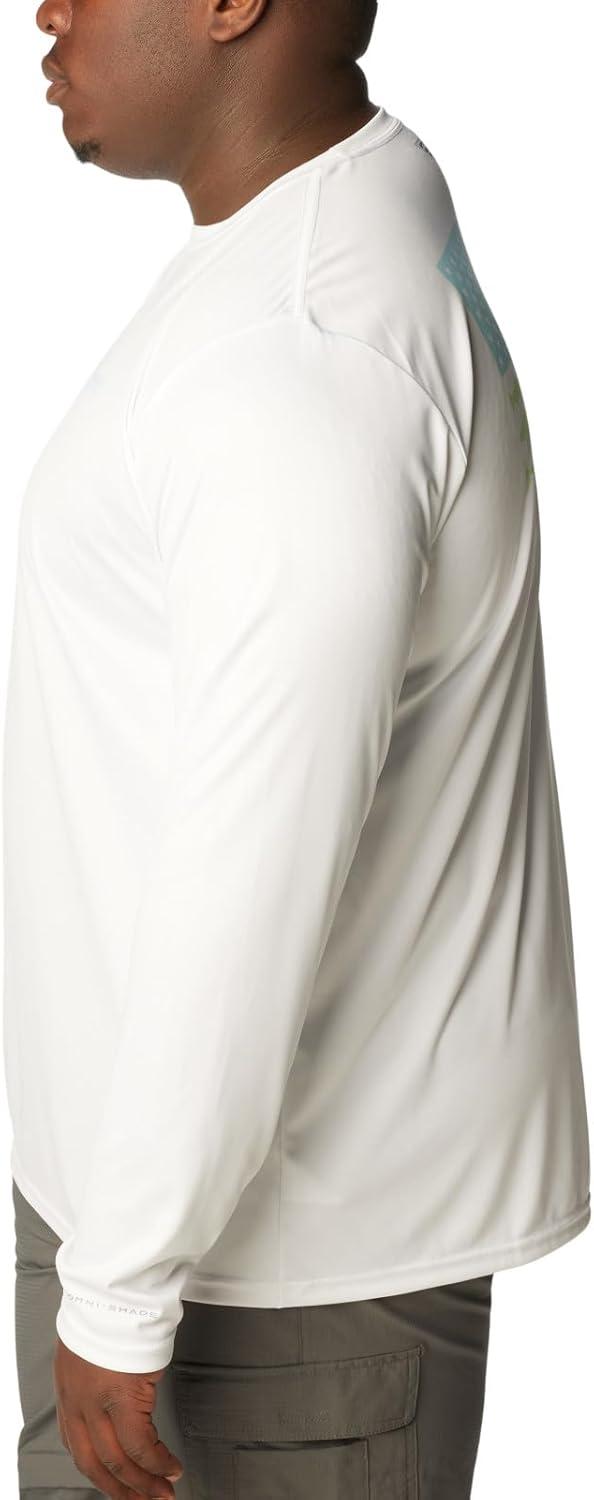 imageColumbia Mens Terminal Tackle PFG Fish Flag Long SleeveWhiteSpring Blue Mid Atlantic