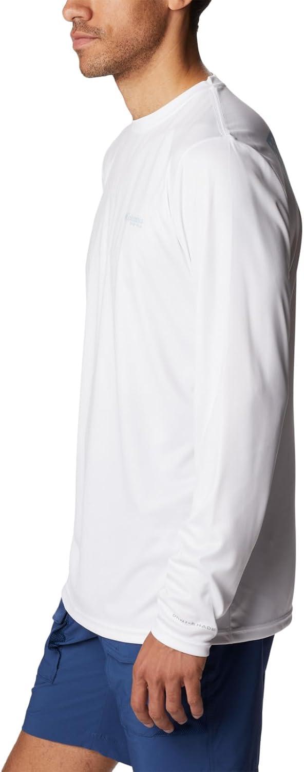 imageColumbia Mens Terminal Tackle PFG Fish Flag Long SleeveWhiteSpring Blue Mid Atlantic