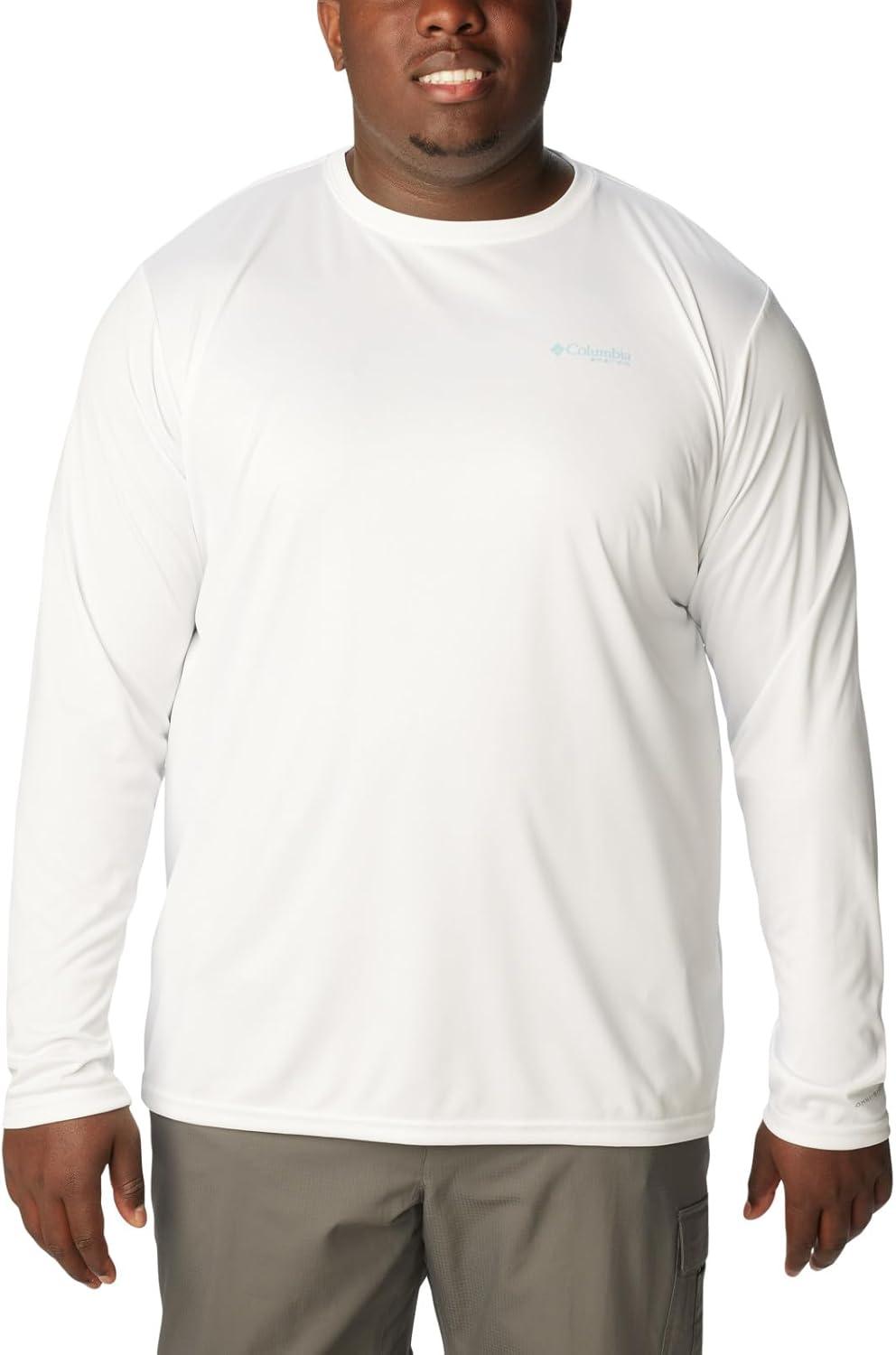 imageColumbia Mens Terminal Tackle PFG Fish Flag Long SleeveWhiteSpring Blue Mid Atlantic