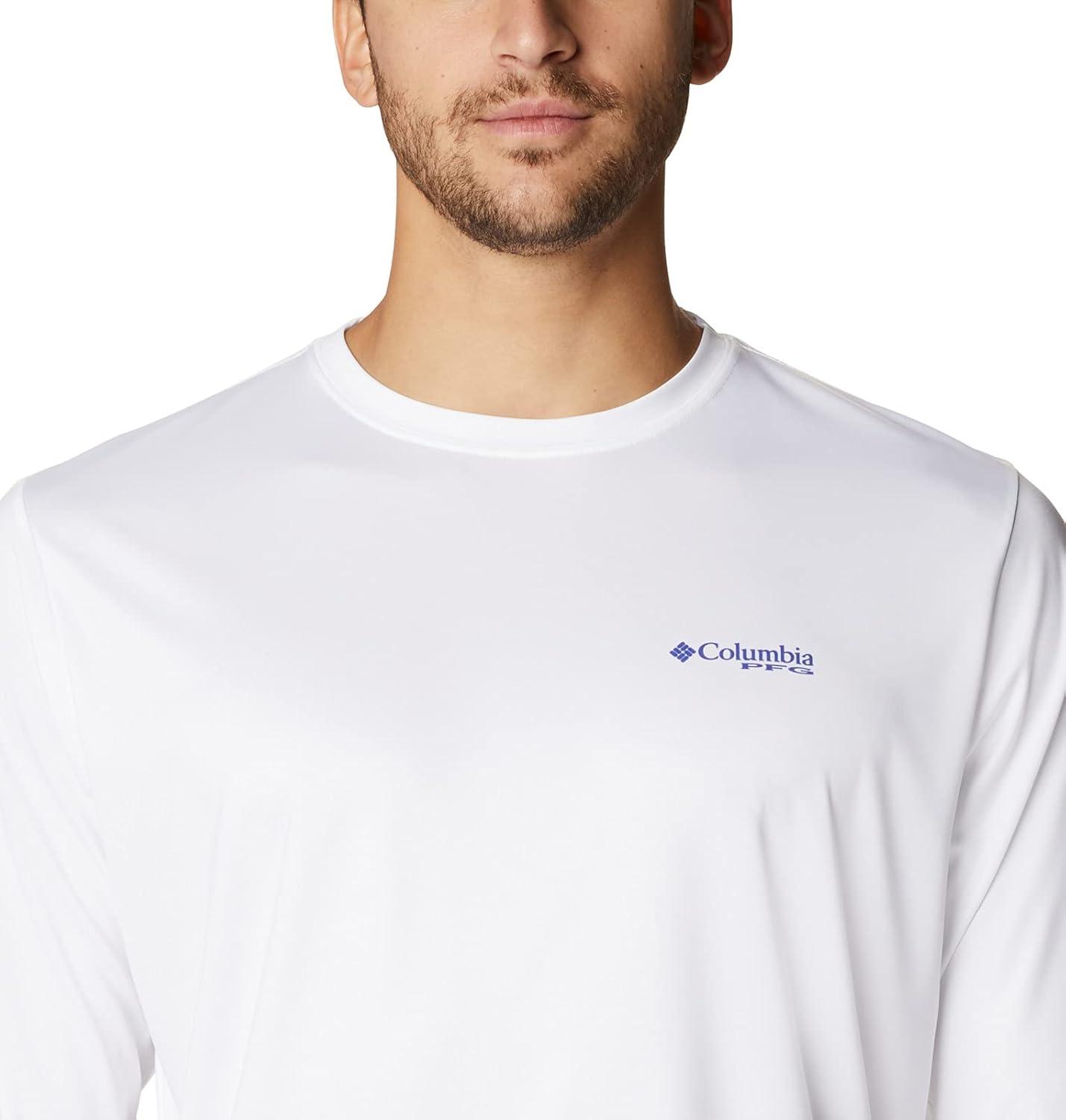 imageColumbia Mens Terminal Tackle PFG Fish Flag Long SleeveWhiteTanzanite