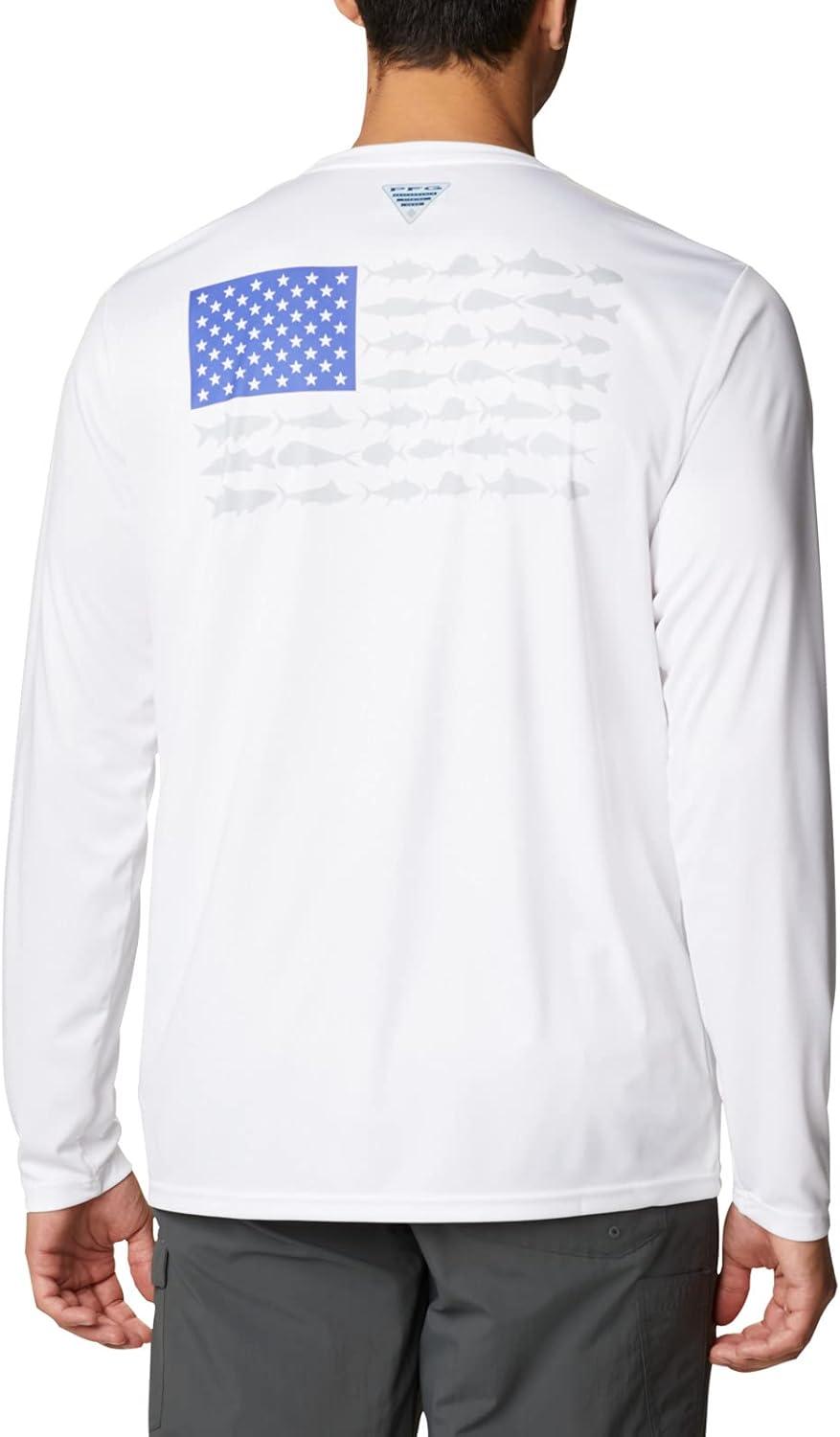 imageColumbia Mens Terminal Tackle PFG Fish Flag Long SleeveWhiteTanzanite