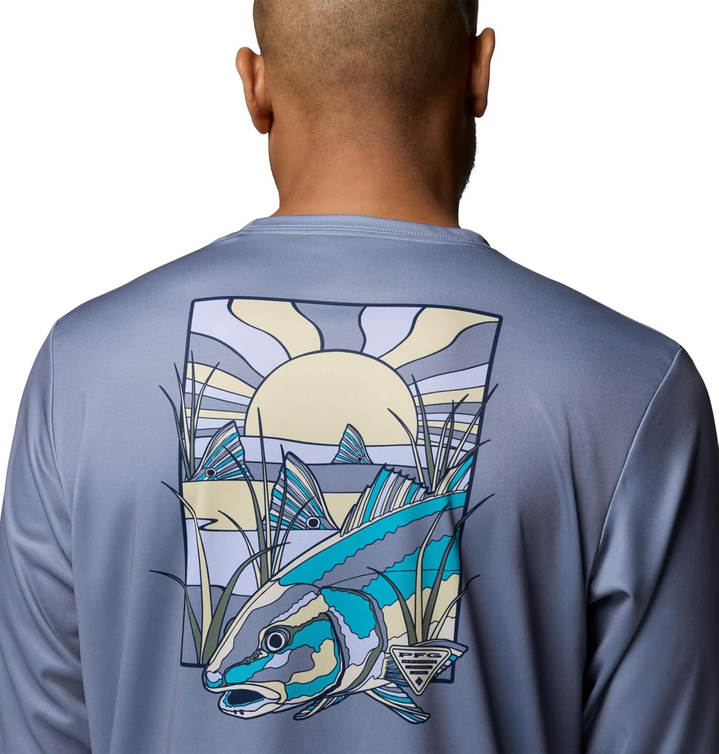 imageColumbia Mens Terminal Tackle PFG Fish Shine II Long SleeveNew Moon