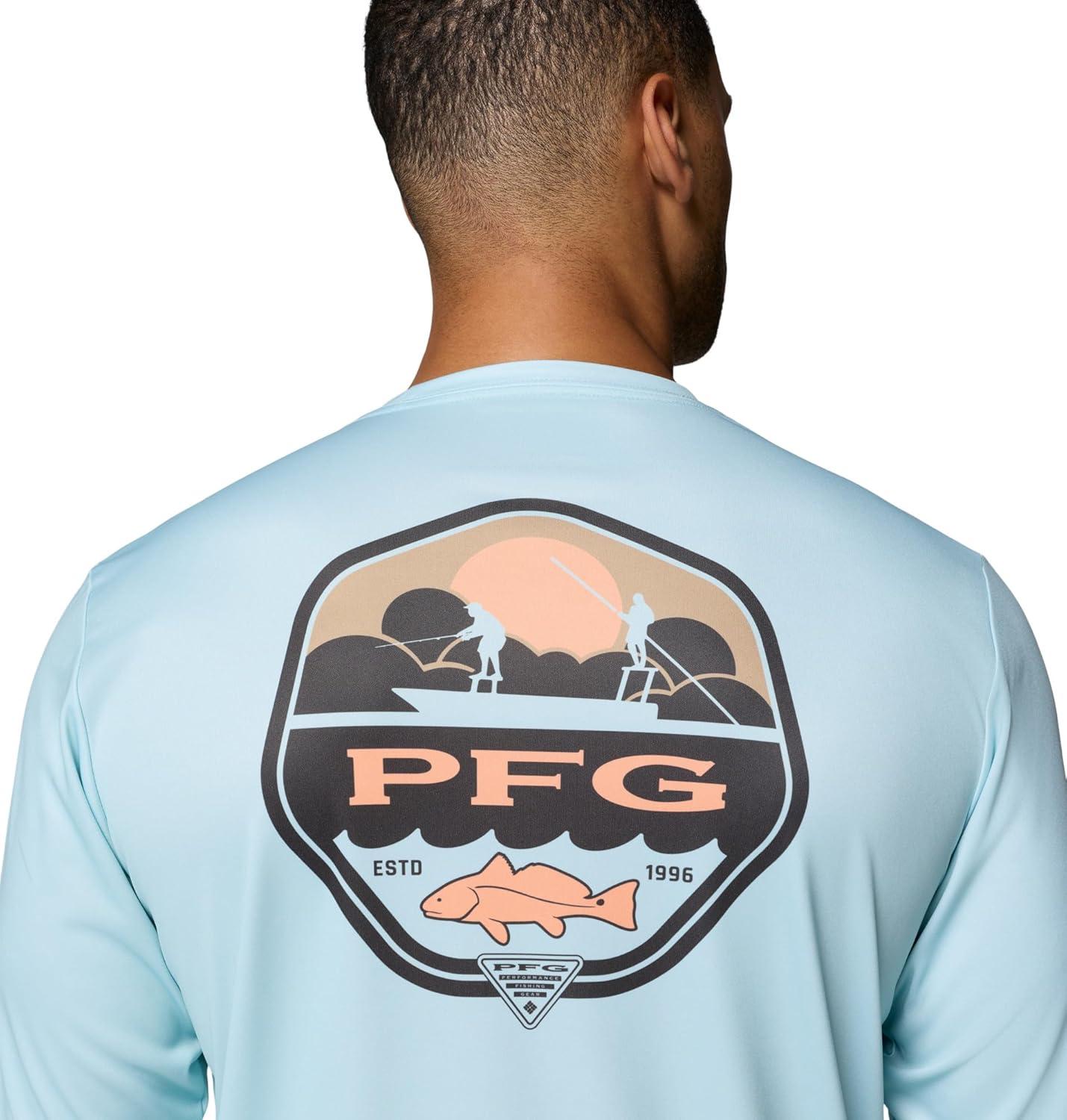 imageColumbia Mens Terminal Tackle PFG Shield Long SleeveMarine Light