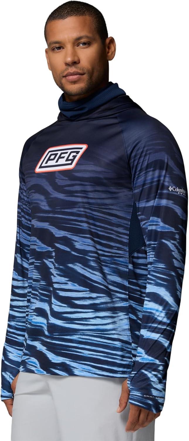 imageColumbia mens Pfg Super Terminal Tackle Vent HoodieCollegiate Navy Currents Fade