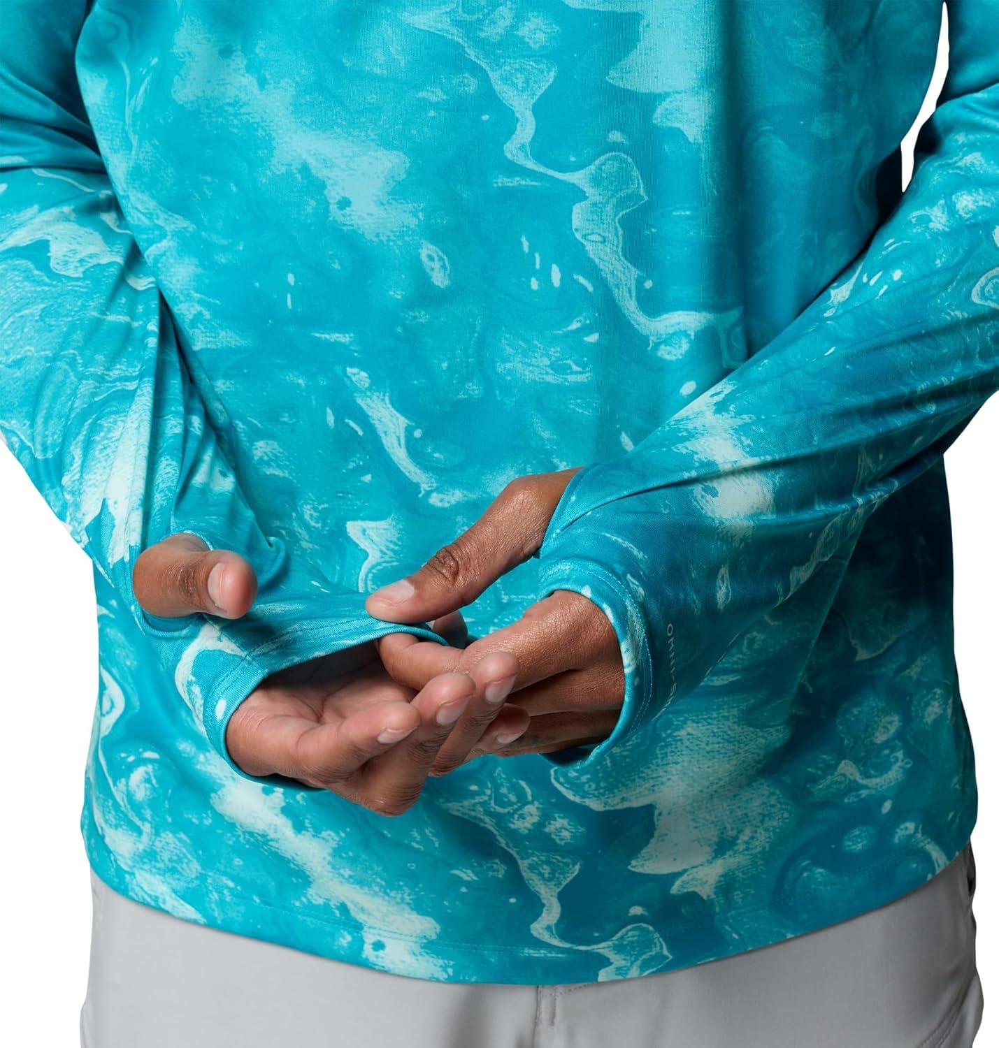 imageColumbia mens Pfg Super Terminal Tackle Vent HoodieOcean Teal Aerials Fade